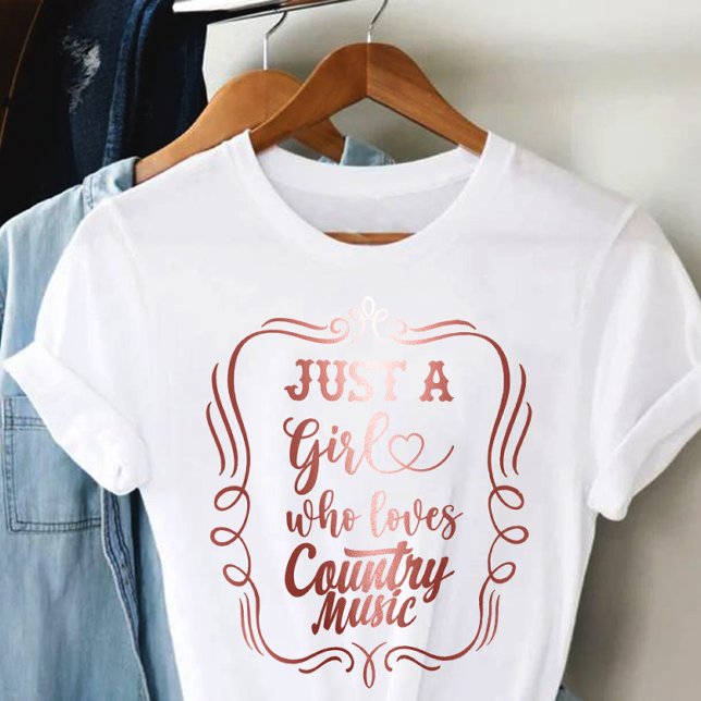 Just A Girl Who Loves Country Music T-Shirt (Creator Uploaded)