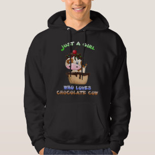 Just a Girl Who Loves Cow Cute Animals Hoodie