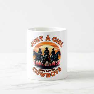 Just a girl who loves cowboys coffee mug