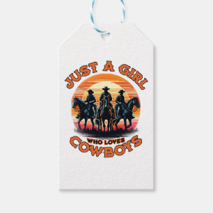 Just a girl who loves cowboys gift tags