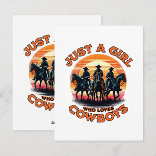 Just a girl who loves cowboys holiday card