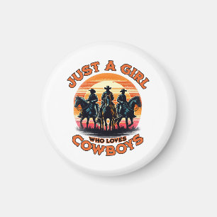 Just a girl who loves cowboys magnet