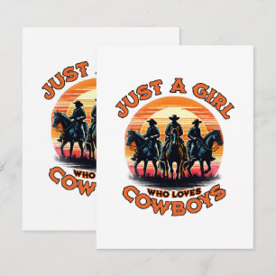 Just a girl who loves cowboys RSVP card