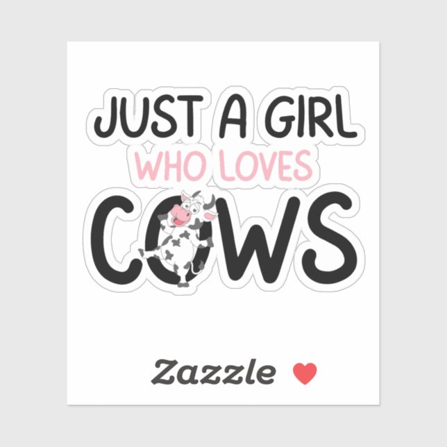 Just A Girl Who Loves Cows Cute Cow Farm (Sheet)