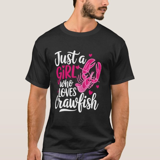Just A Girl Who Loves Crawfish Cute T-Shirt (Front)
