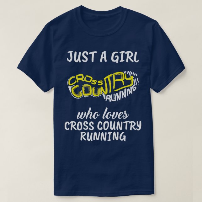 Just A Girl Who Loves Cross Country Running 1 T-Shirt (Design Front)