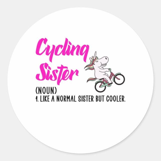 Just a girl who loves Cycling Classic Round Sticker (Front)