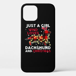 Just A Girl Who Loves Dachshund And Christmas iPhone 12 Pro Case