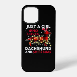 Just A Girl Who Loves Dachshund And Christmas iPhone 12 Pro Case