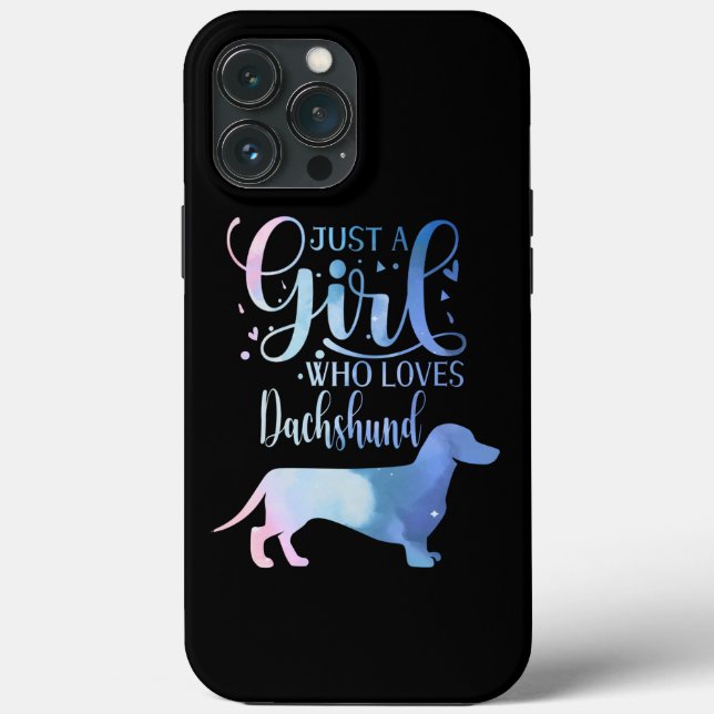Just A Girl Who Loves Dachshund Dog Lover Female Case-Mate iPhone Case (Back)