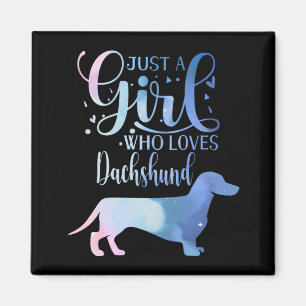 Just A Girl Who Loves Dachshund Dog Lover Female Magnet