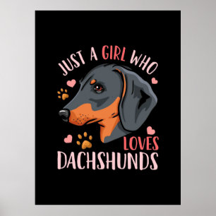 Just A Girl Who Loves Dachshunds Poster