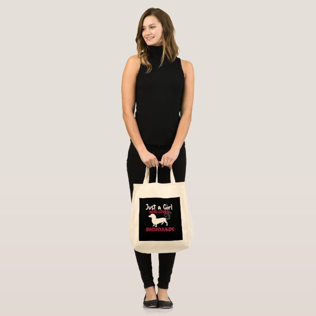 JUST A GIRL WHO LOVES DACHSHUNDS TOTE BAG (Front (Model))