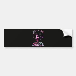 Just A Girl Who Loves Dance Ballet Dancer Heart Bumper Sticker