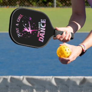 Just A Girl Who Loves Dance Ballet Dancer Heart Pickleball Paddle