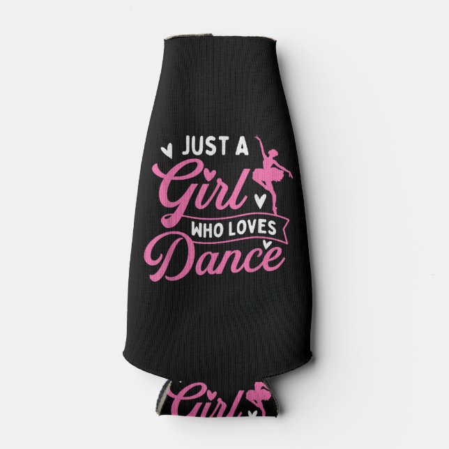 Just A Girl Who Loves Dance - Dancer Dancing Lover Bottle Cooler (Front)