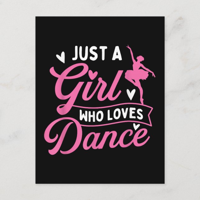 Just A Girl Who Loves Dance - Dancer Dancing Lover Enclosure Card (Front)