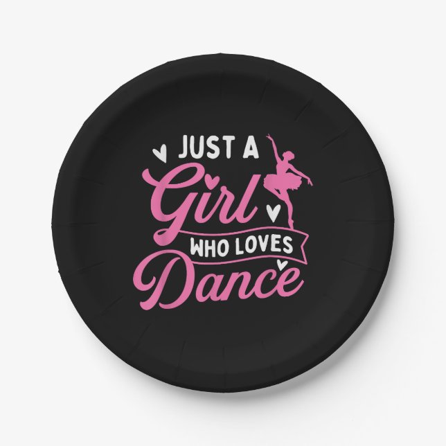 Just A Girl Who Loves Dance - Dancer Dancing Lover Paper Plate (Front)