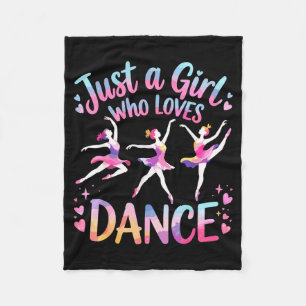 Just A Girl Who Loves Dance  Fleece Blanket