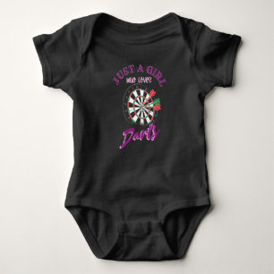 Just A Girl Who Loves Darts Baby Bodysuit