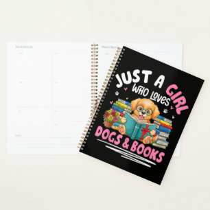 Just A Girl Who Loves Dogs And Books Reading Planner