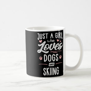 Just A Girl Who Loves Dogs And Skiing Gift Dog Lov Coffee Mug