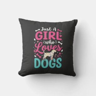 Just A Girl Who Loves Dogs Cushion