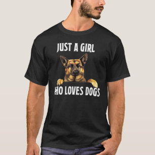 Just A Girl Who Loves Dogs Doggie Mum T-Shirt