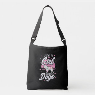 Just A Girl Who Loves Dogs French Bulldog Dog Mum Crossbody Bag