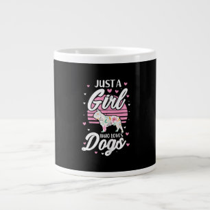 Just A Girl Who Loves Dogs French Bulldog  Dog Mum Large Coffee Mug