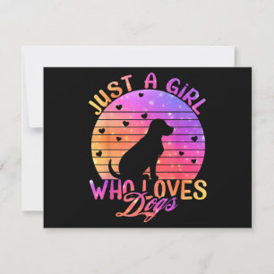 Just A Girl Who Loves Dogs Holiday Card