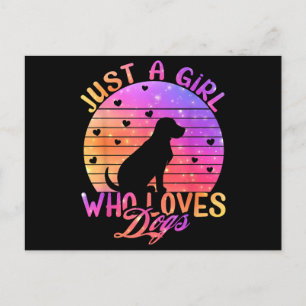 Just A Girl Who Loves Dogs Holiday Postcard