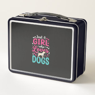 Just A Girl Who Loves Dogs Metal Lunch Box