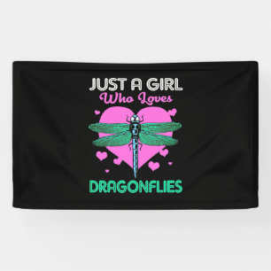 Just A Girl Who Loves Dragonflies Banner