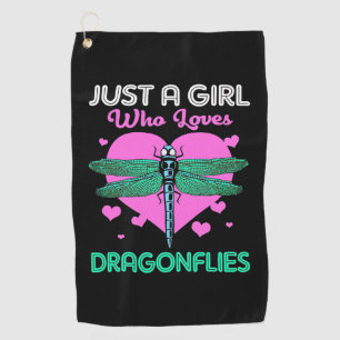 Just A Girl Who Loves Dragonflies Golf Towel