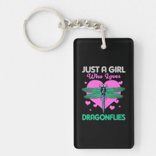 Just A Girl Who Loves Dragonflies Key Ring
