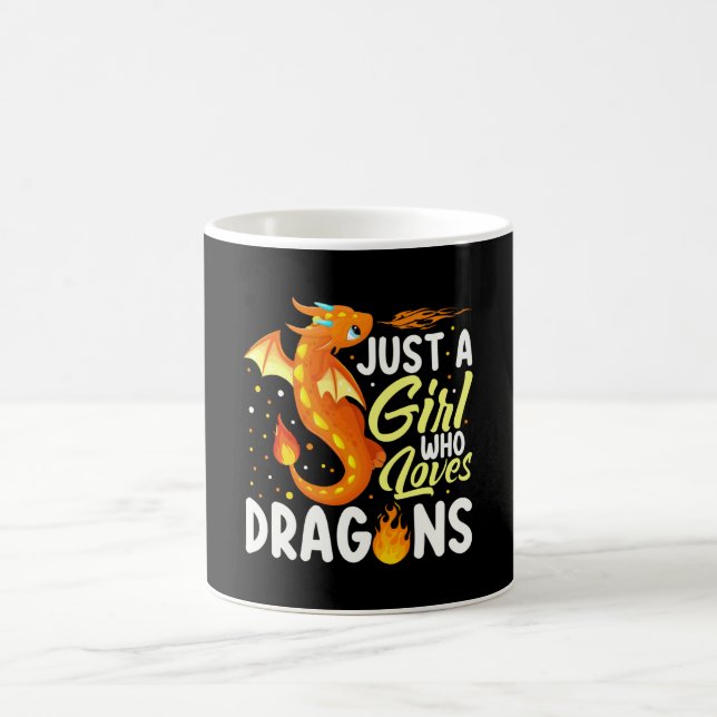 Just A Girl Who Loves Dragons adorable Coffee Mug (Center)