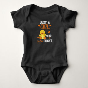 Just A Girl Who Loves Ducks - Cute Animals Duck Baby Bodysuit