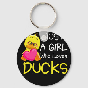 Just a Girl Who Loves Ducks - Cute Duck Lover Owne Key Ring