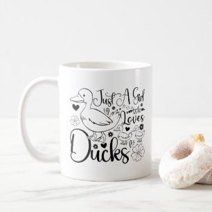 Just A Girl Who Loves Ducks Cute Ducks Lovers Cool Coffee Mug