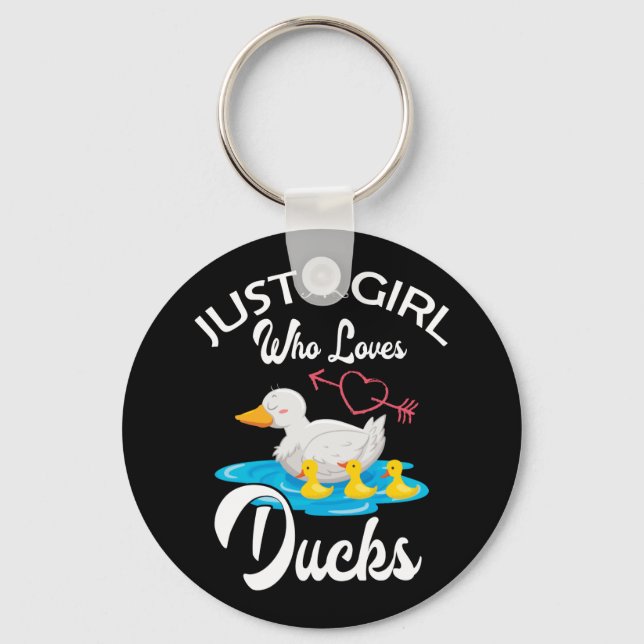 Just A Girl Who Loves Ducks Duck Owner Lover Gift Key Ring (Front)