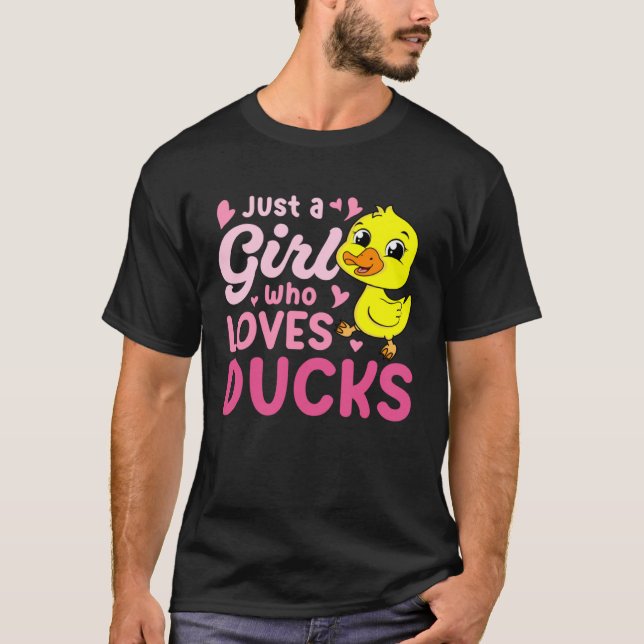Just a Girl who loves Ducks Harvest Farming Barn C T-Shirt (Front)