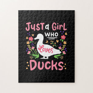 Just A Girl Who Loves Ducks Jigsaw Puzzle