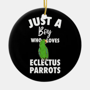 Just A Girl Who Loves Eclectus Parrot Ceramic Ornament