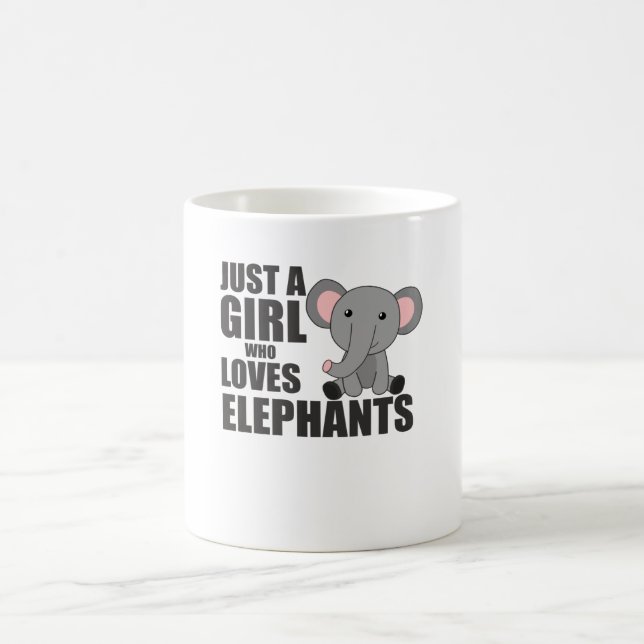 Just A Girl Who Loves Elephants Coffee Mug (Center)