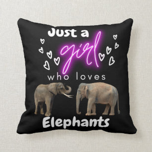Just A Girl Who Loves Elephants  Cushion