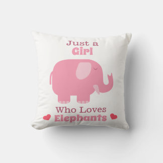Just A Girl Who Loves Elephants Cushion