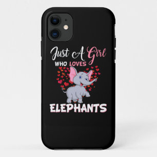 Just A Girl Who Loves Elephants Gifts iPhone 11 Case