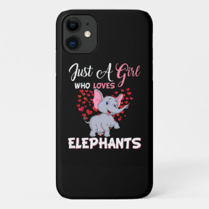 Just A Girl Who Loves Elephants Gifts iPhone 11 Case