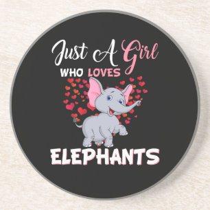 Just A Girl Who Loves Elephants Gifts Coaster